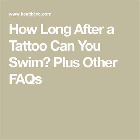 How Long Till You Can Swim After a Tattoo: A Dive into the Healing Process and Beyond